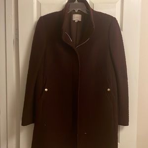 Loft maroon zippered winter coat